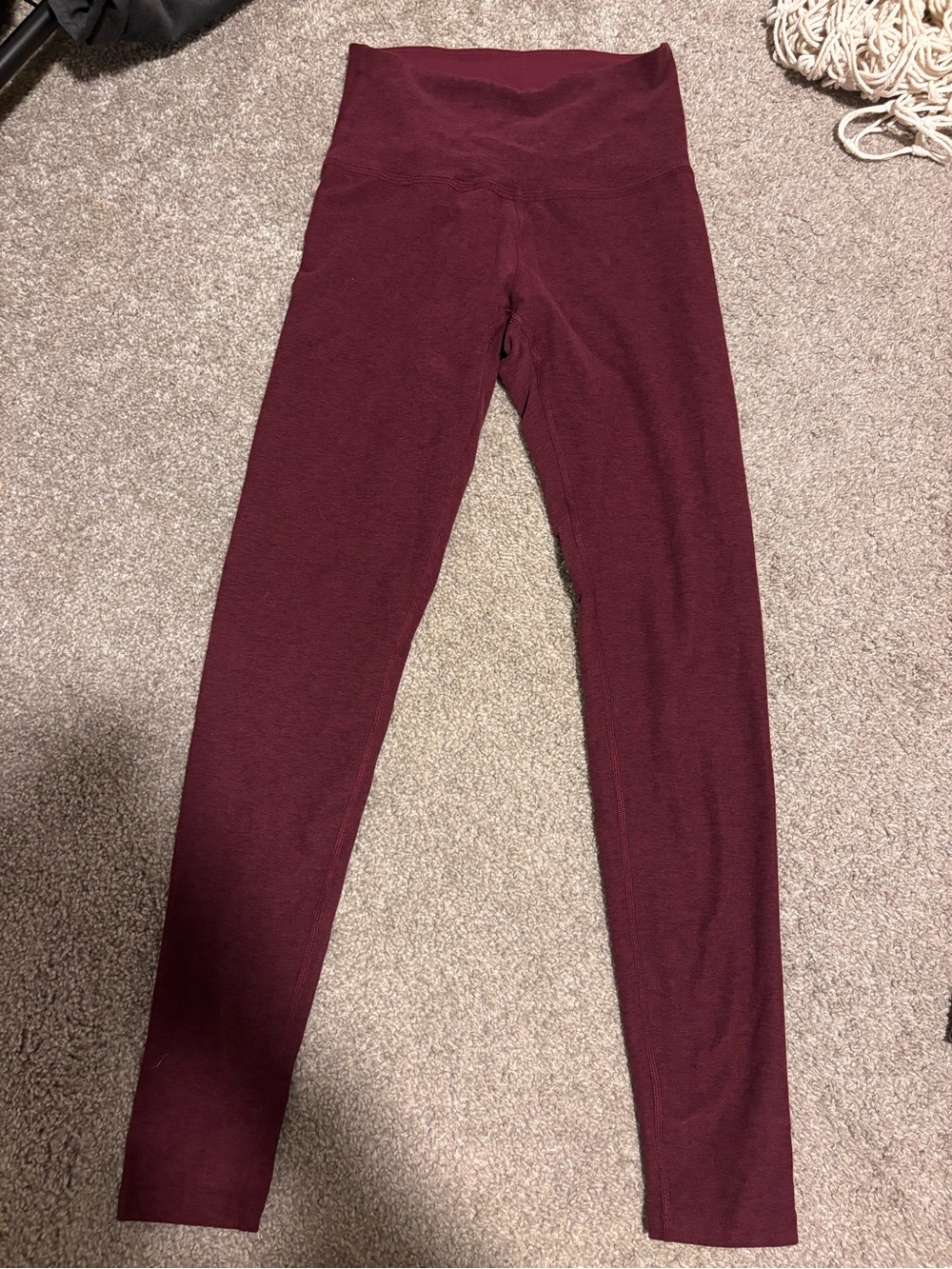 Beyond Yoga High-Waist Maroon Leggings